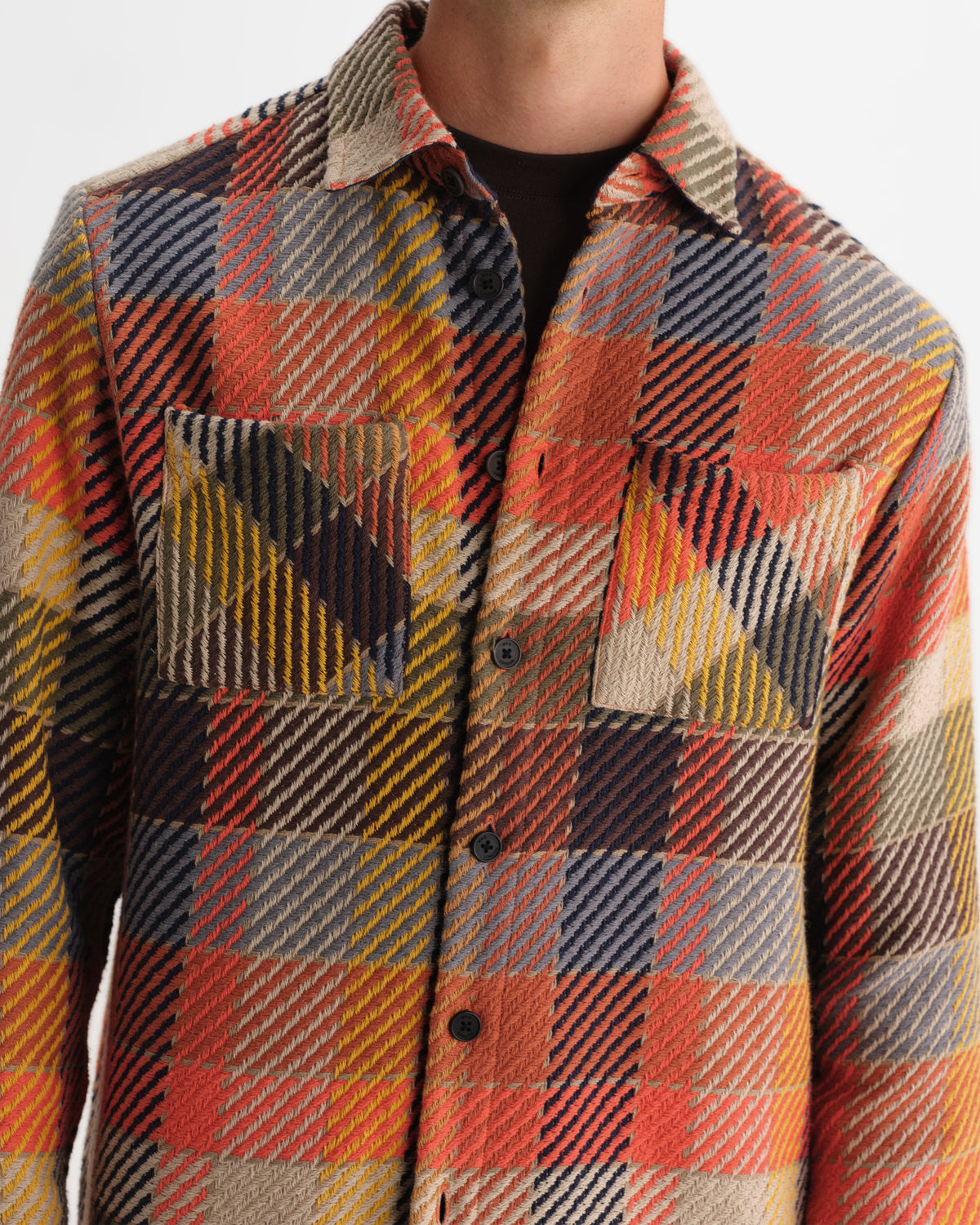 HUGO LAURENT™ | Whiting - Orange Pike Check Overshirt