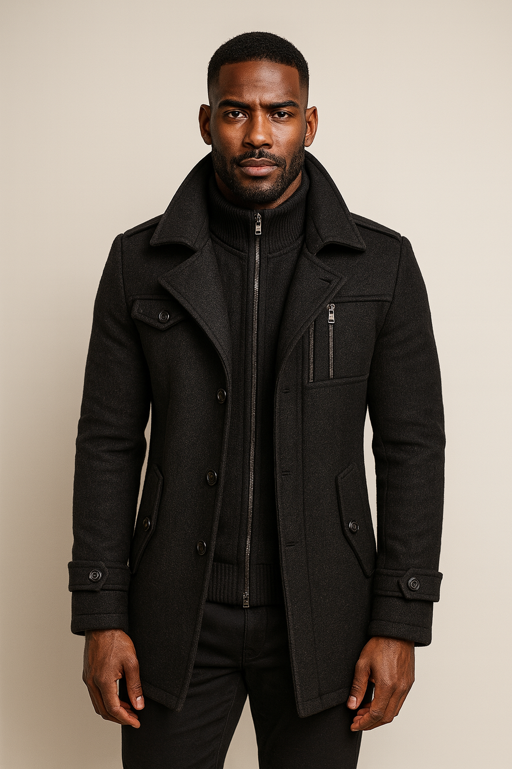 HUGO LAURENT | LONG WINTER COAT FOR MEN
