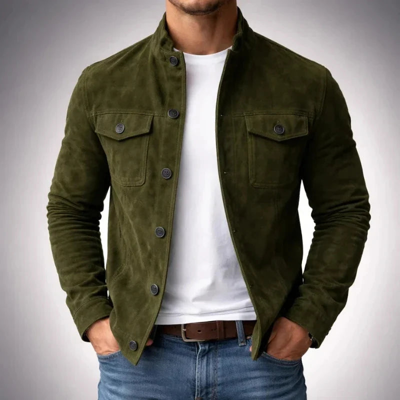 HUGO LAURENT™ | Vintage Suede Utility Jacket
