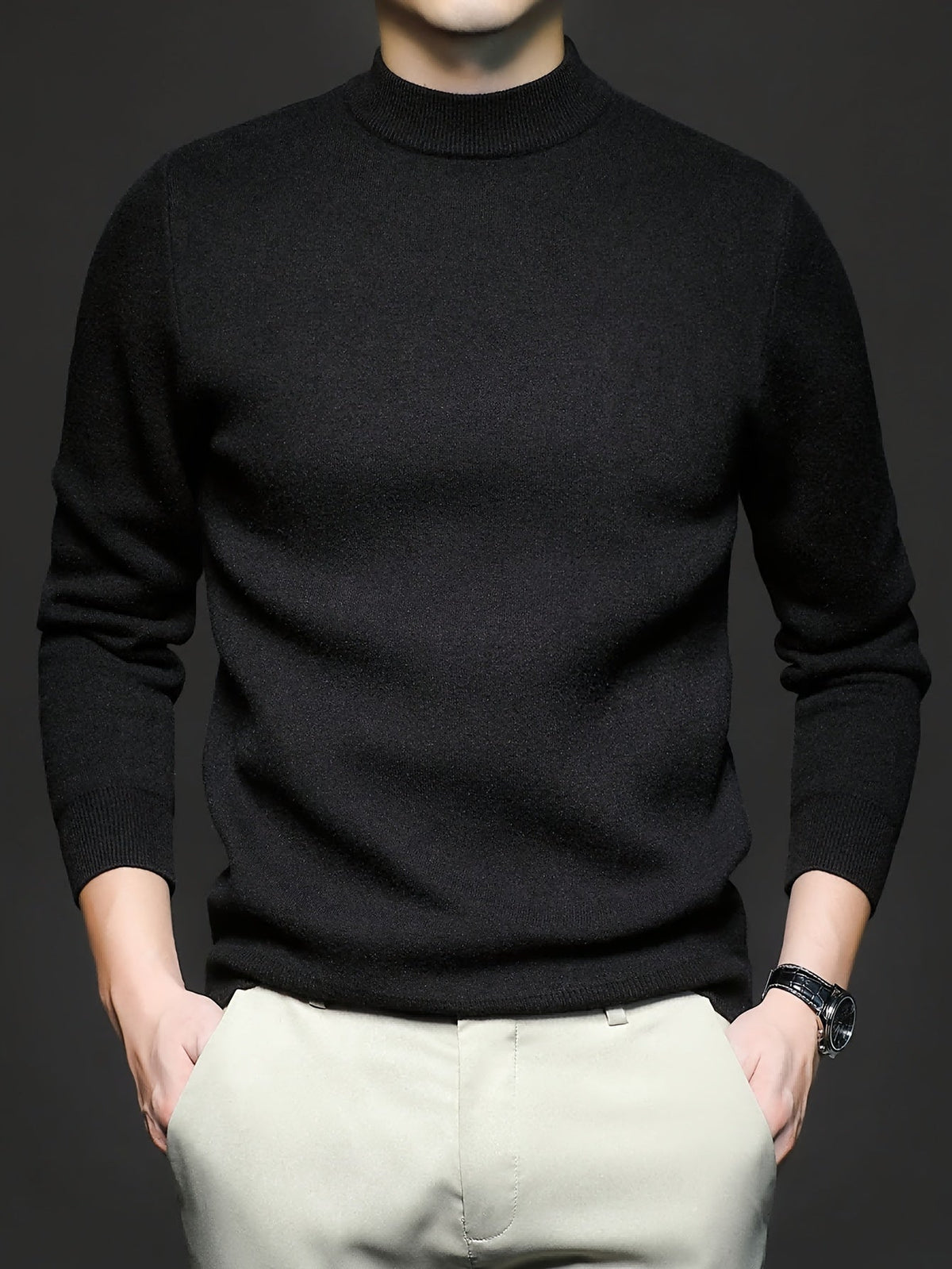 HUGO LAURENT™ | Ribbed High-Neck Sweater for Men