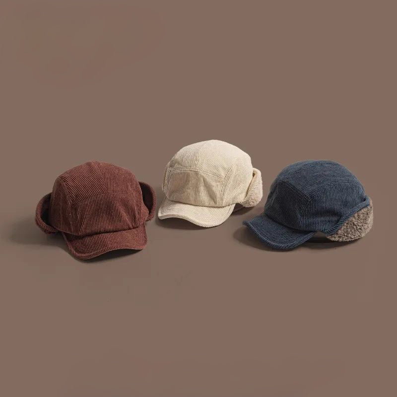 HUGO LAURENT™ | Frostline Corduroy Earflap Cap