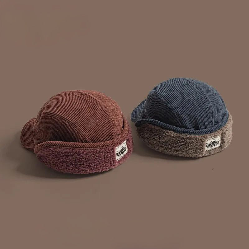 HUGO LAURENT™ | Frostline Corduroy Earflap Cap