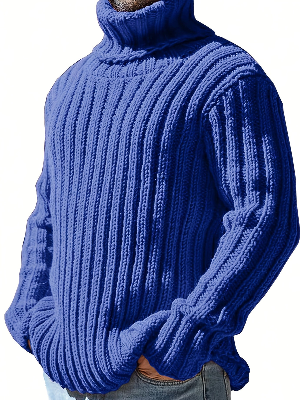 HUGO LAURENT™ | Textured High-Neck Sweater for Men