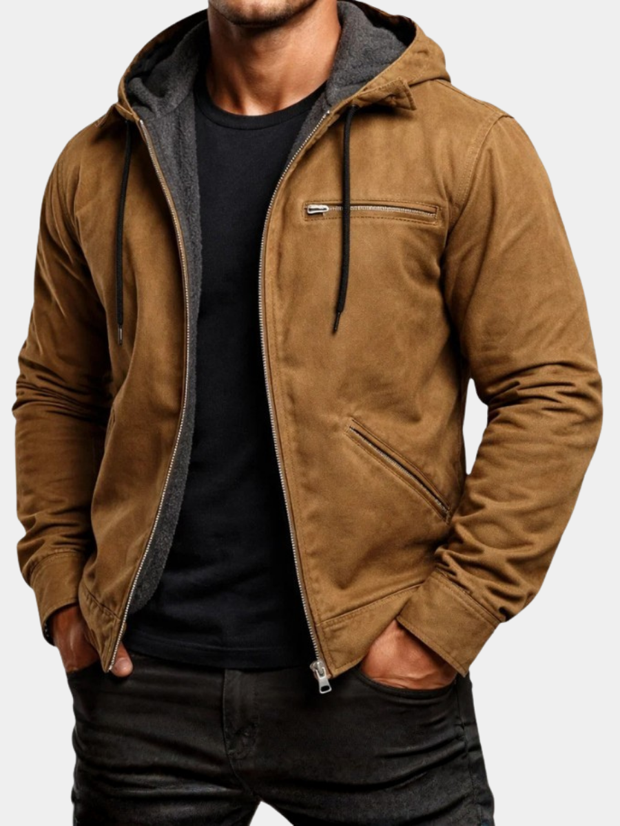 HUGO LAURENT™ | CANVAS HOODIE JACKET FOR MEN