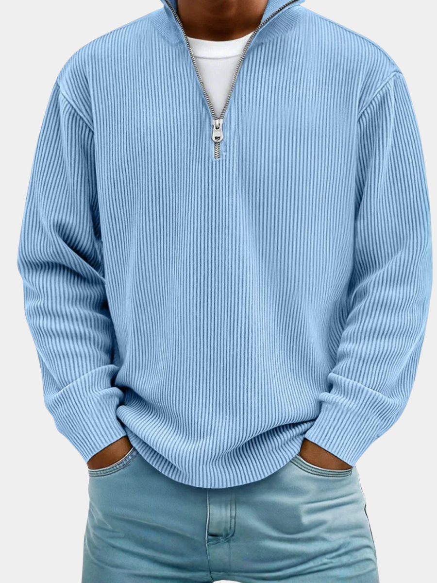 HUGO LAURENT™ | CLASSIC KNIT SWEATER HALF-ZIP