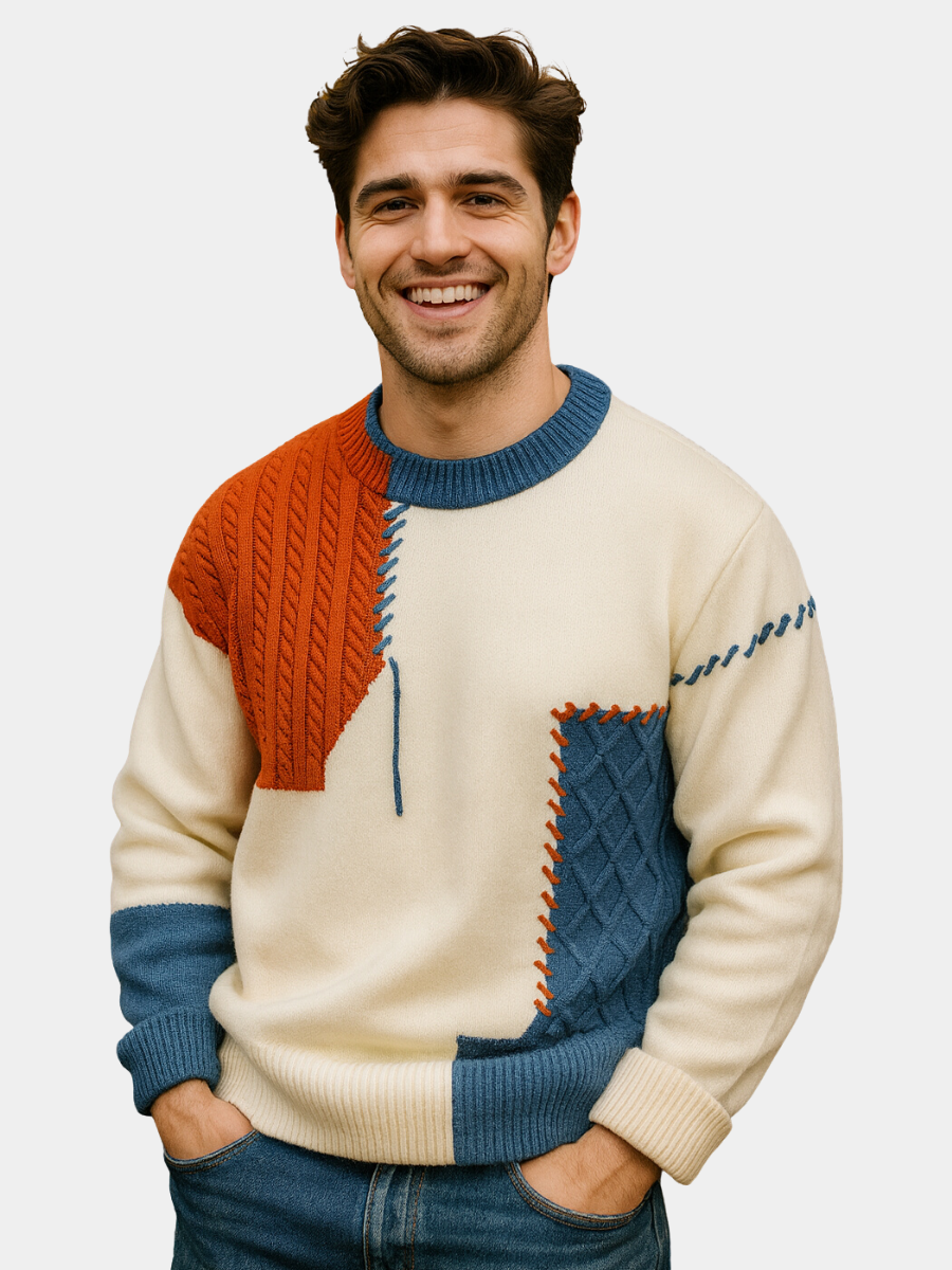 HUGO LAURENT | MEN'S PATCHWORK SWEATER
