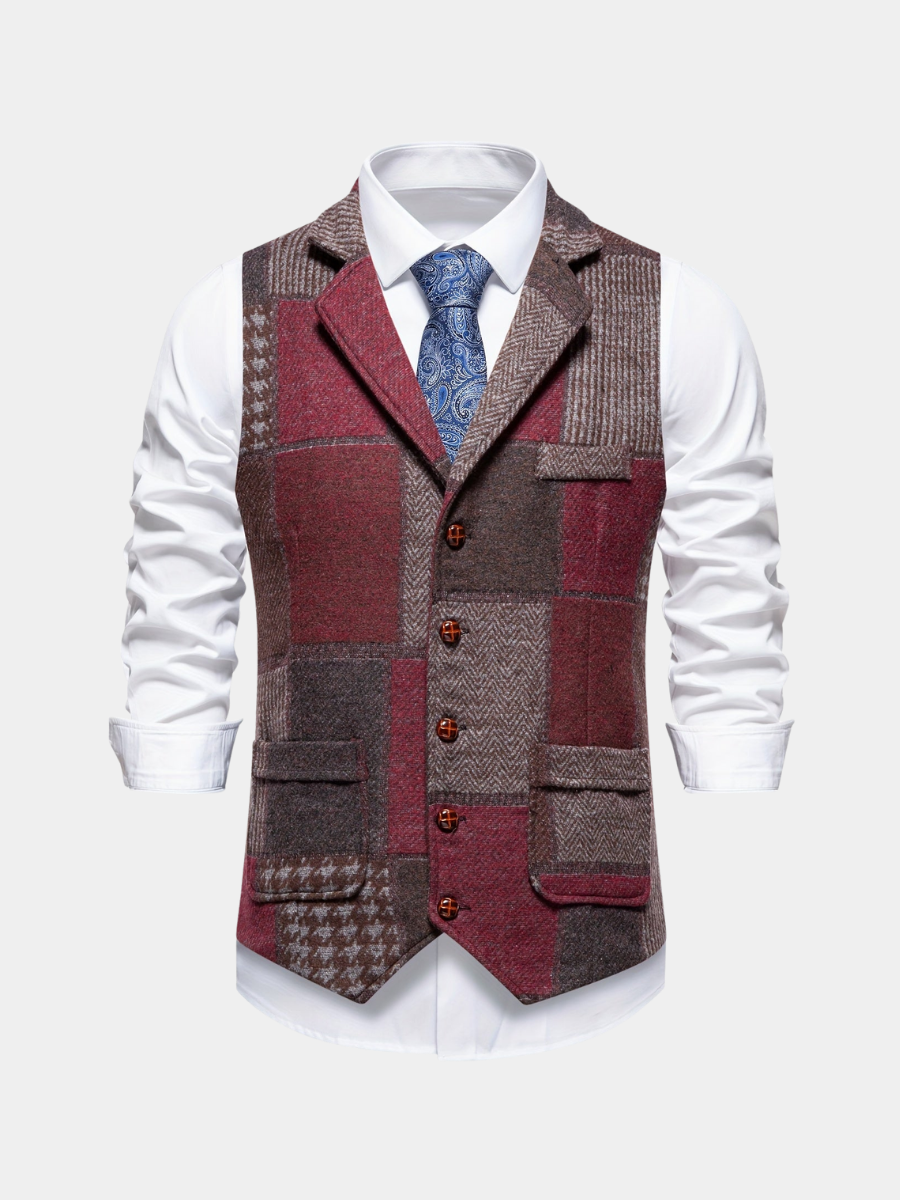 HUGO LAURENT | FORMAL TWEED VEST FOR MEN