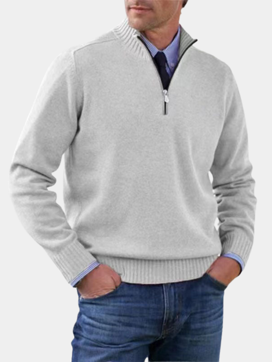 HUGO LAURENT | CASUAL HALF-ZIP SWEATER