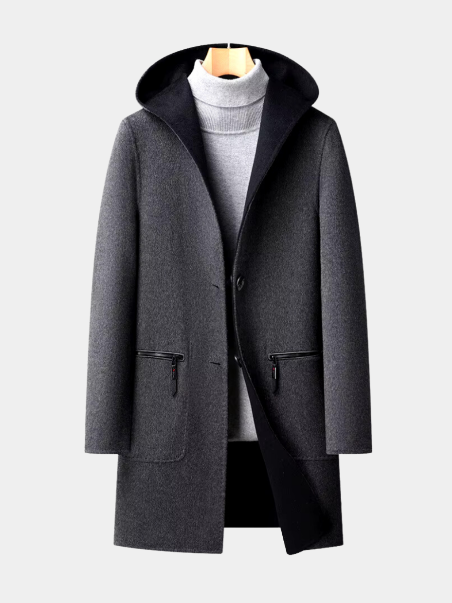 HUGO LAURENT™ | Men's Hooded Wool Coat