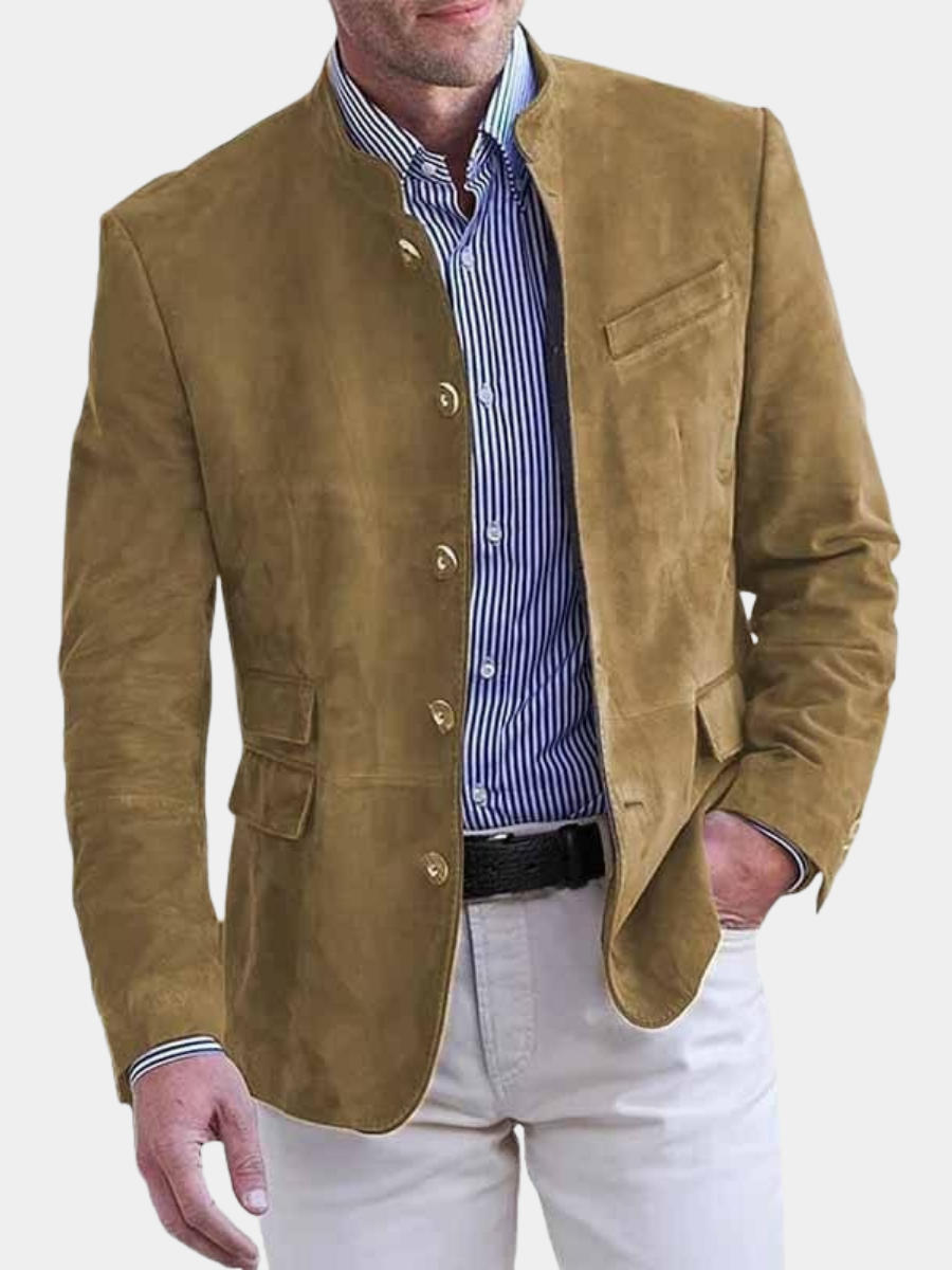 HUGO LAURENT™ | Men's Collar Suede Blazer