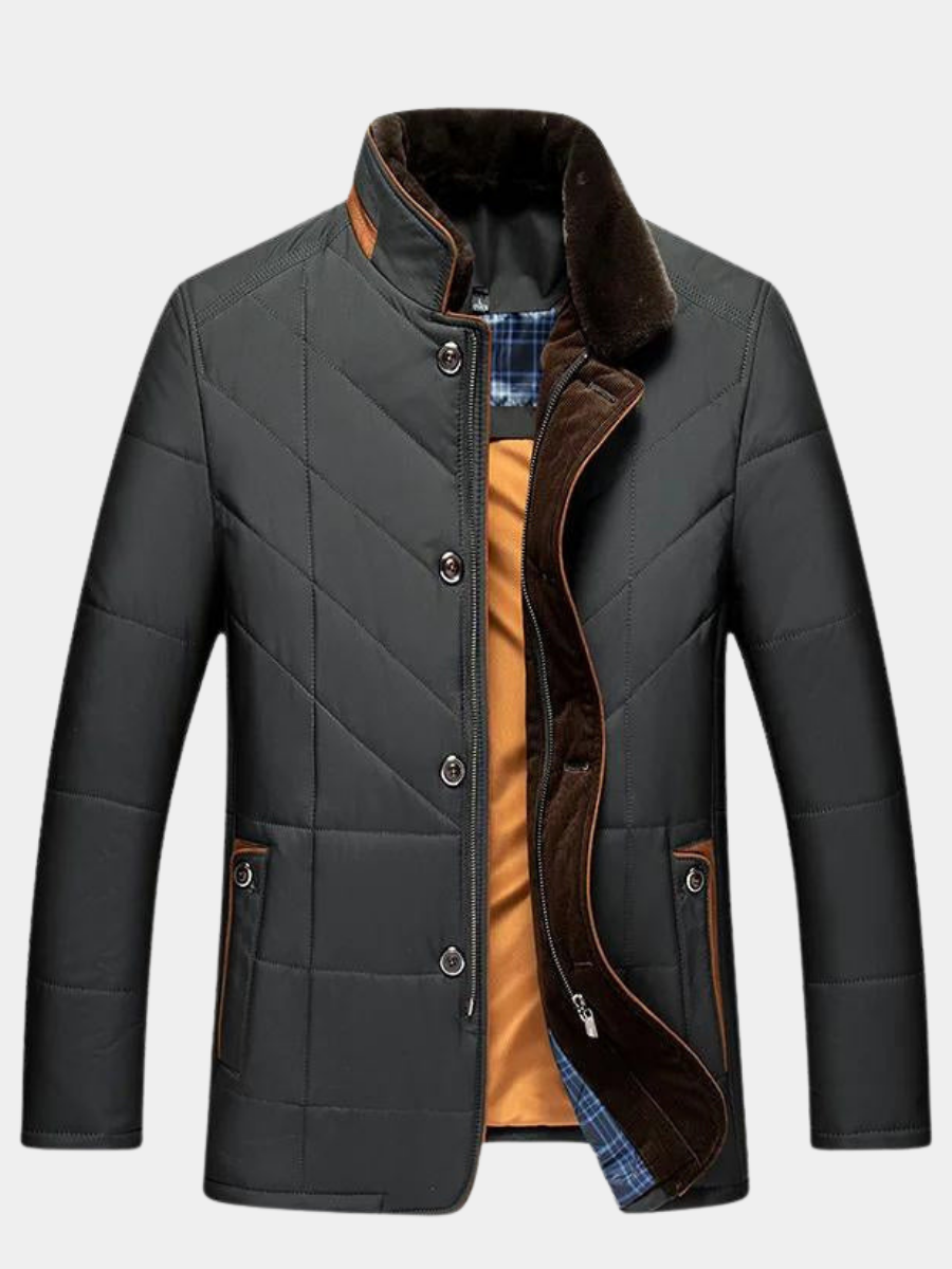 HUGO LAURENT™ | Men's Insulated Fur-Collar Winter Jacket