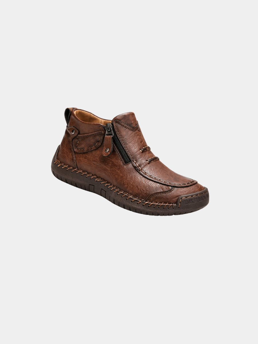 HUGO LAURENT™ | Men's Hand-Stitched Leather Zip Boots
