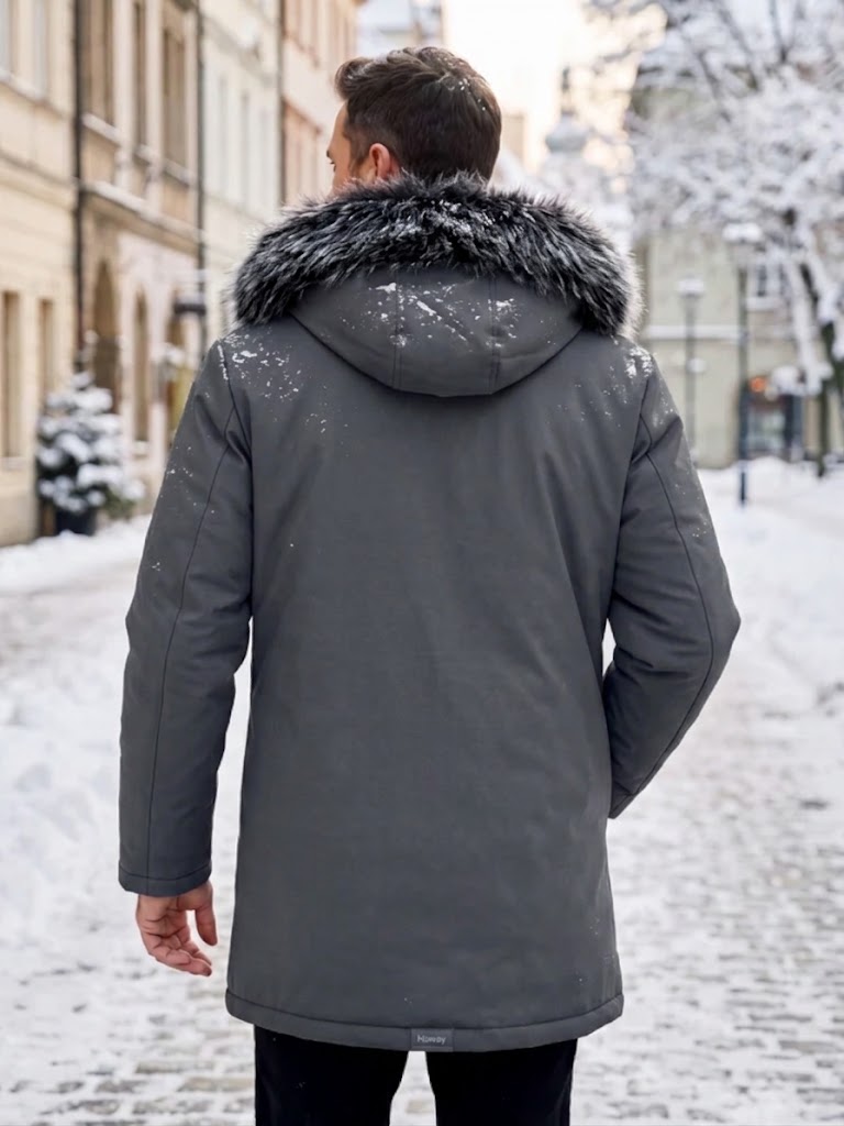 HUGO LAURENT™ | Men's Windproof Hooded Thermal Mid-Length Parka Jacket