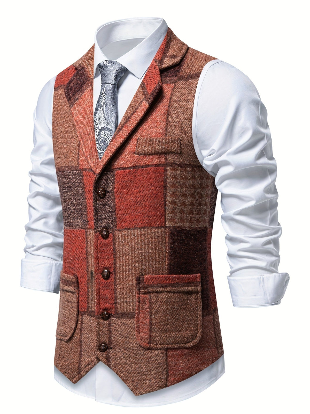 HUGO LAURENT | FORMAL TWEED VEST FOR MEN