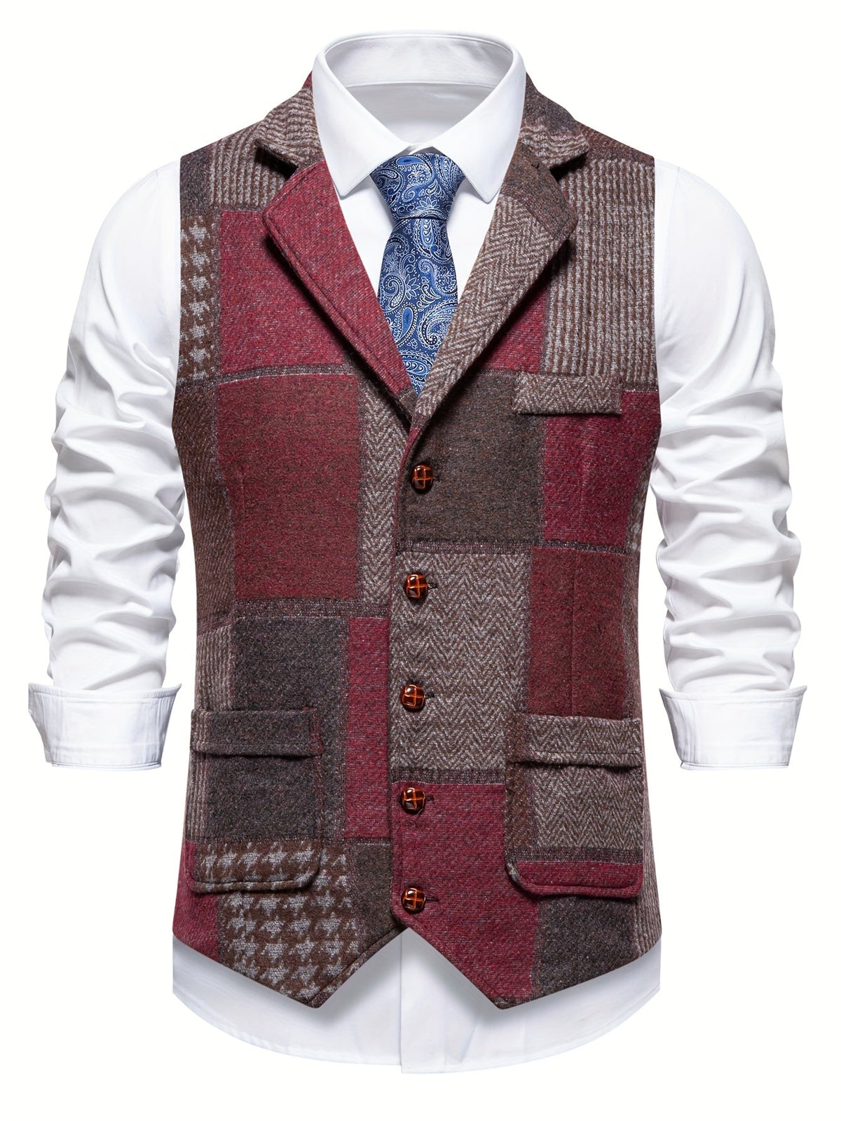 HUGO LAURENT | FORMAL TWEED VEST FOR MEN