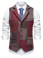 HUGO LAURENT | FORMAL TWEED VEST FOR MEN
