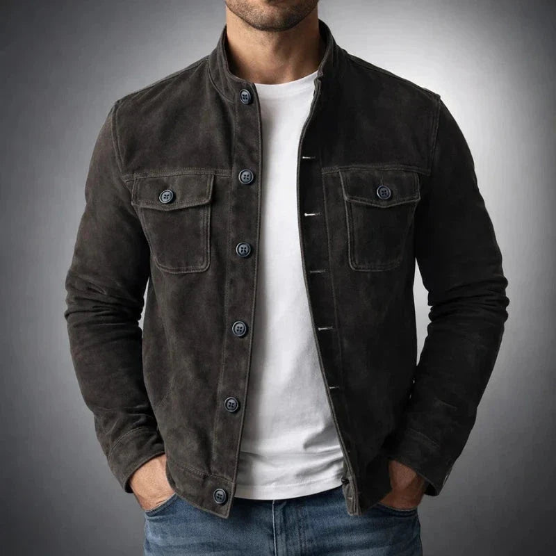 HUGO LAURENT™ | Vintage Suede Utility Jacket