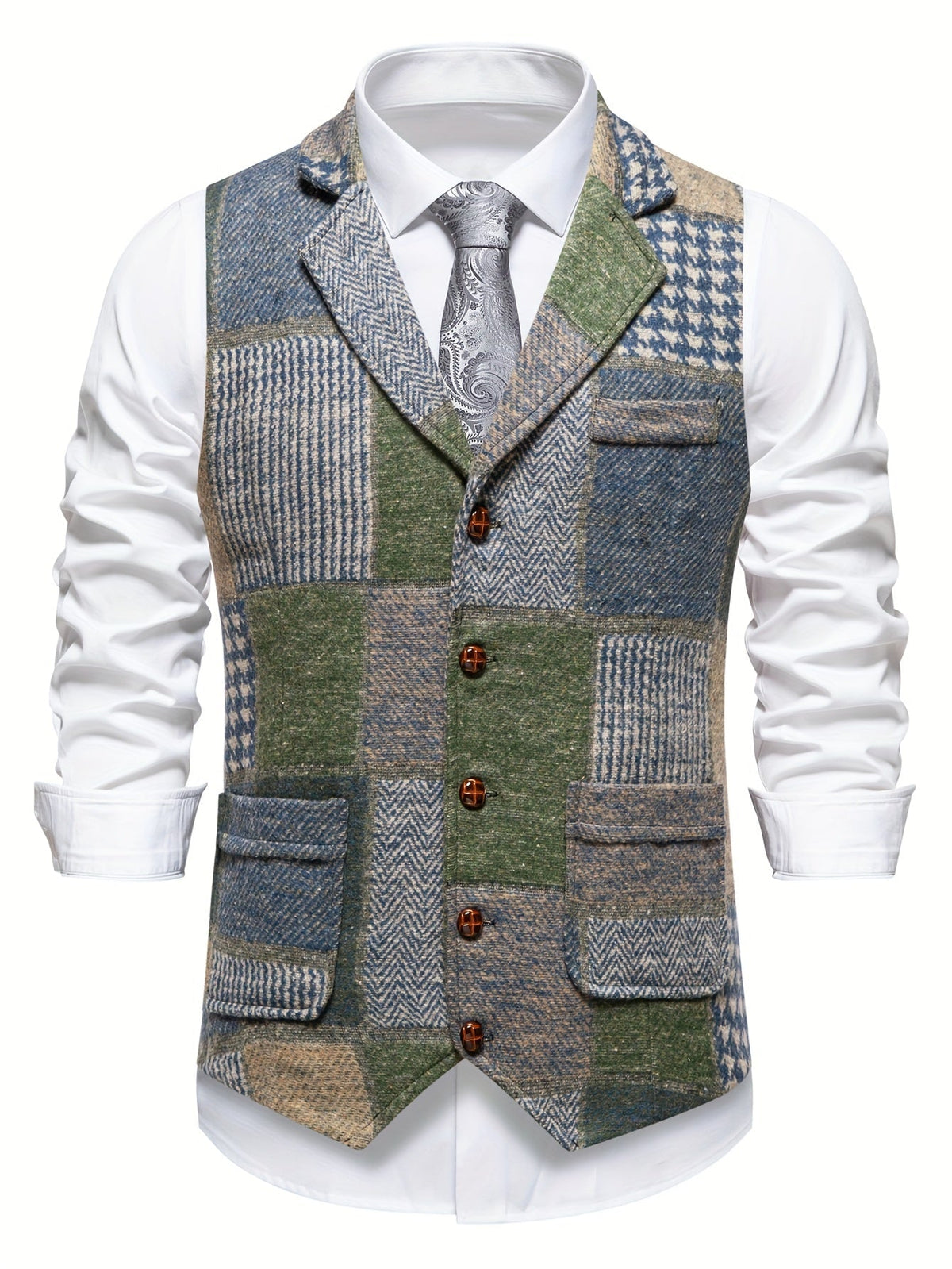 HUGO LAURENT | FORMAL TWEED VEST FOR MEN