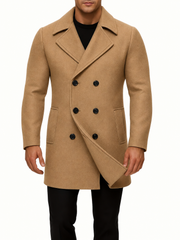 HUGO LAURENT™ | MEN'S MIDI COAT WITH LAPELS