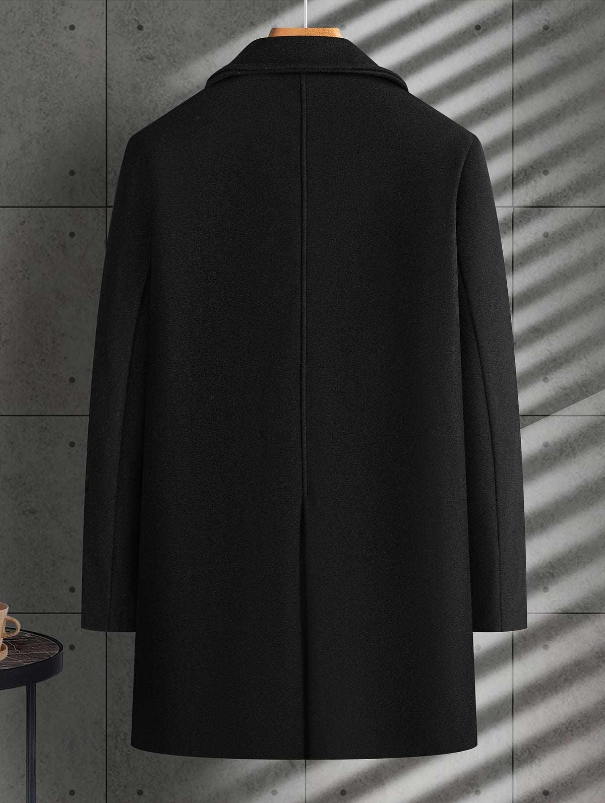 HUGO LAURENT™ | MEN'S MIDI COAT WITH LAPELS