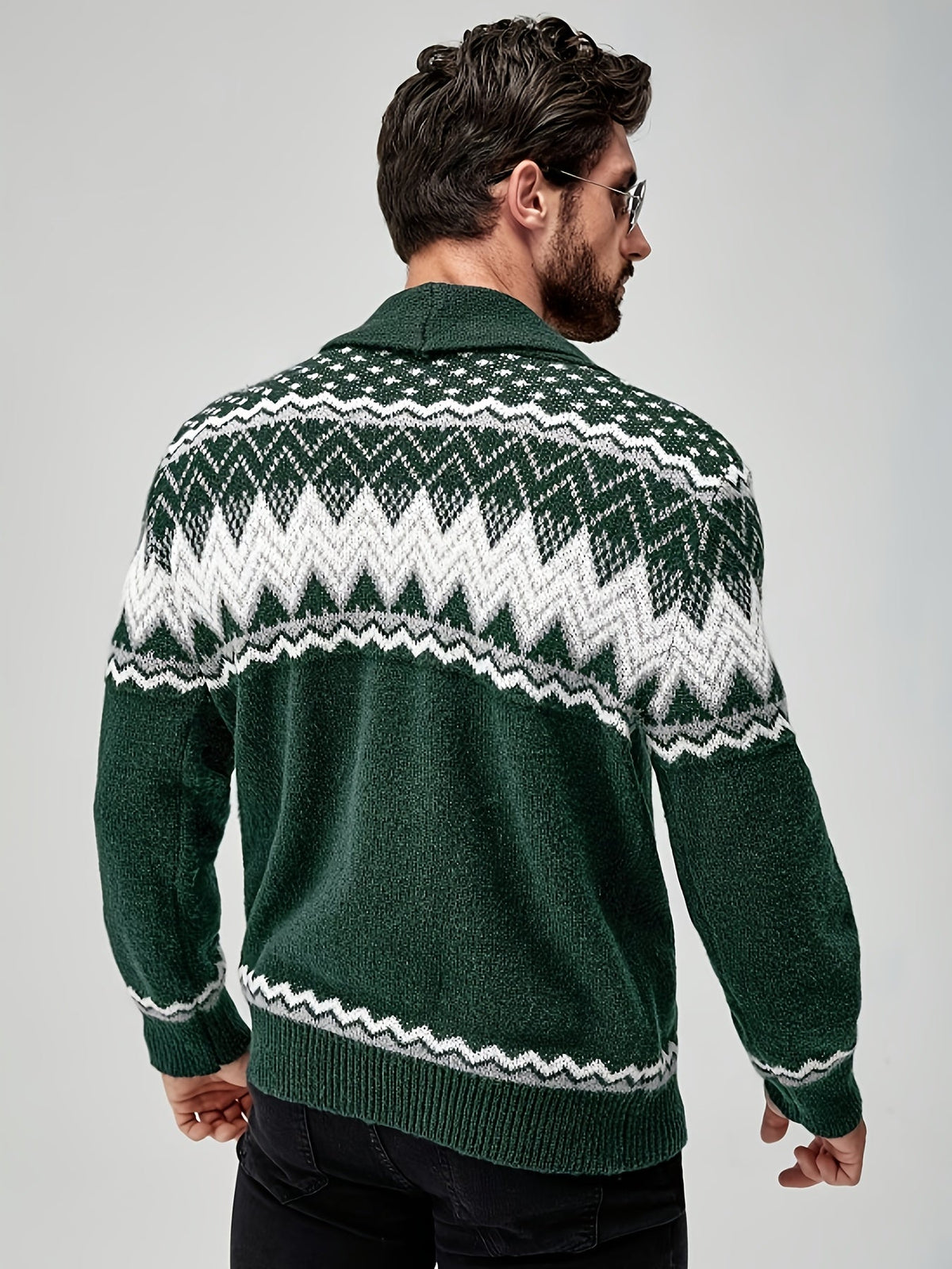 HUGO LAURENT™ | MEN'S GEOMETRIC KNIT JACKET