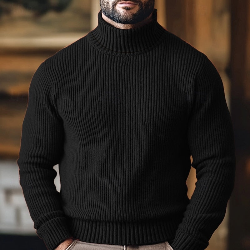 HUGO LAURENT™ | Ribbed Turtleneck Sweater