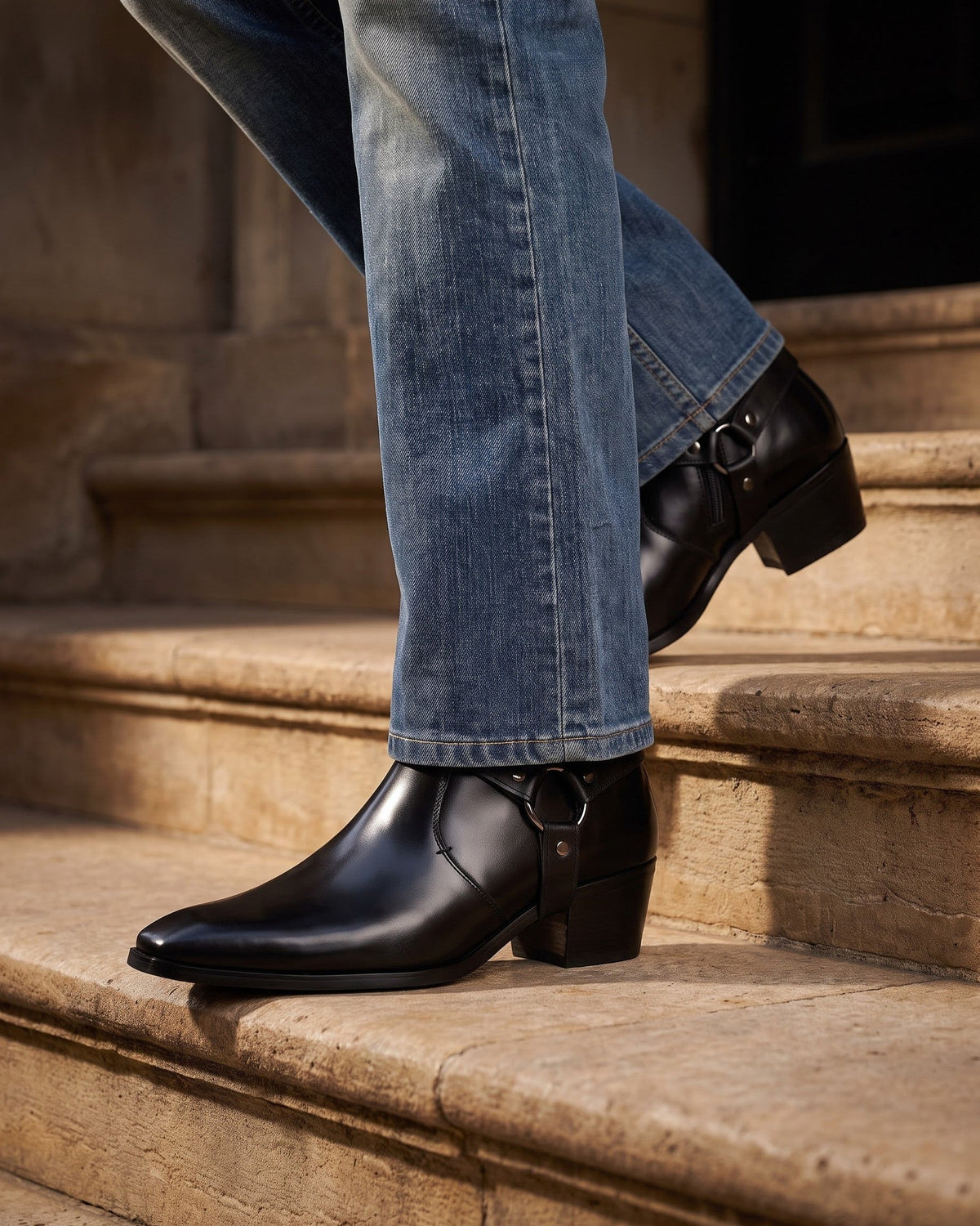 HUGO LAURENT™ | Umberto Leather Harness Boot