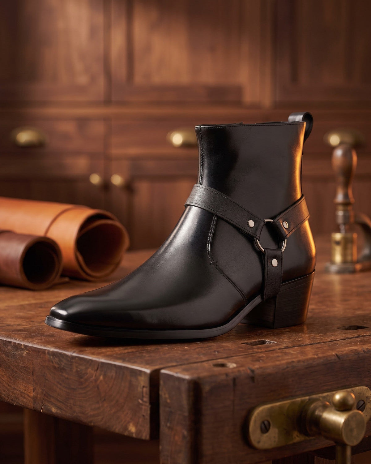 HUGO LAURENT™ | Umberto Leather Harness Boot