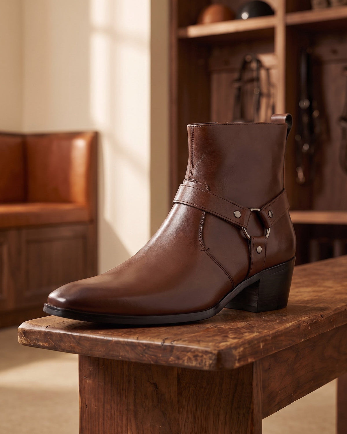 HUGO LAURENT™ | Umberto Leather Harness Boot