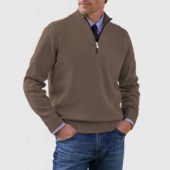 HUGO LAURENT | CASUAL HALF-ZIP SWEATER