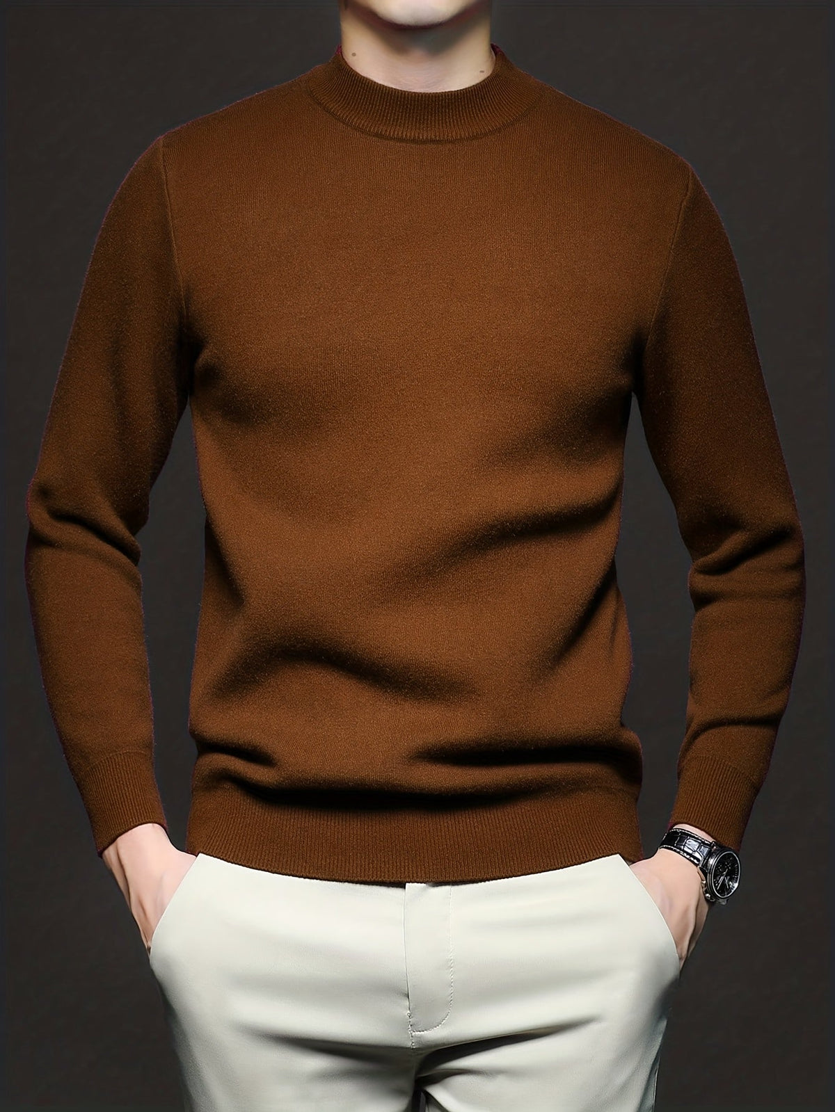 HUGO LAURENT™ | Ribbed High-Neck Sweater for Men