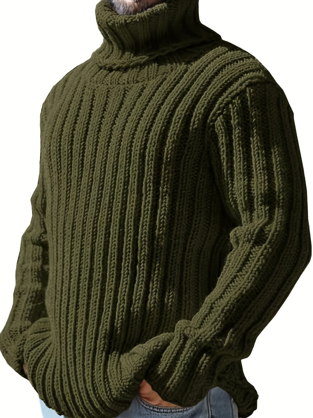 HUGO LAURENT™ | Textured High-Neck Sweater for Men