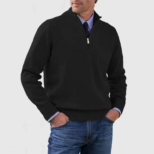 HUGO LAURENT | CASUAL HALF-ZIP SWEATER