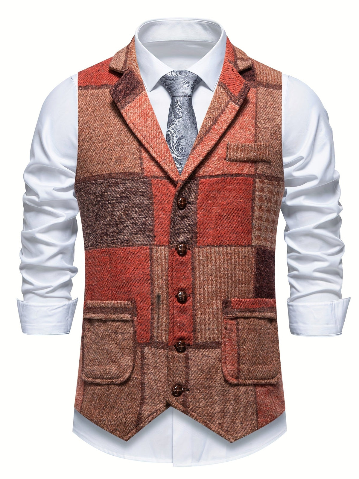 HUGO LAURENT | FORMAL TWEED VEST FOR MEN