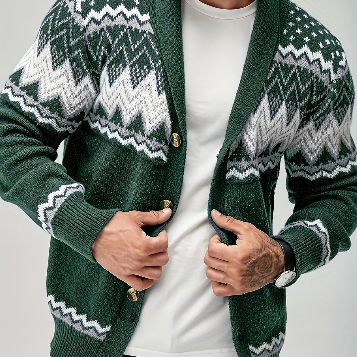 HUGO LAURENT™ | MEN'S GEOMETRIC KNIT JACKET