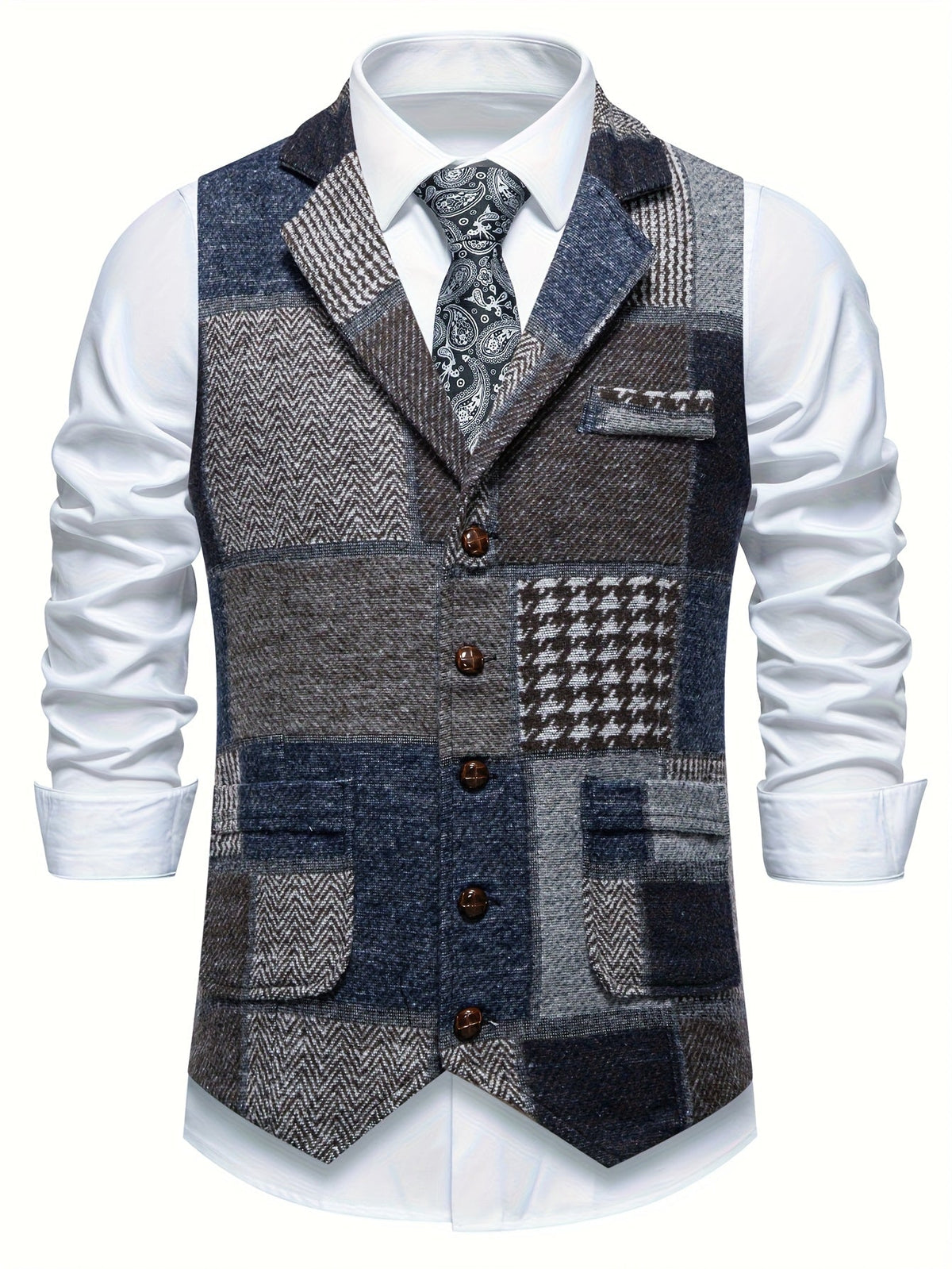 HUGO LAURENT | FORMAL TWEED VEST FOR MEN