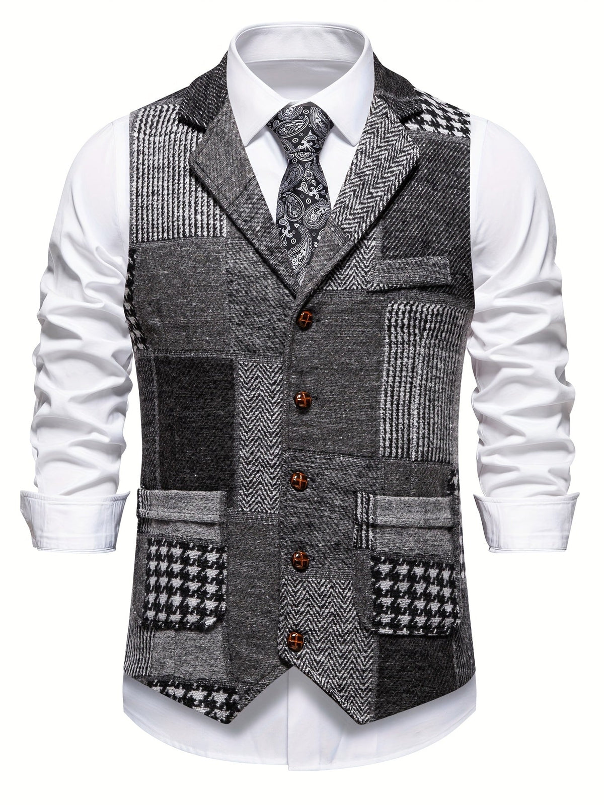 HUGO LAURENT | FORMAL TWEED VEST FOR MEN