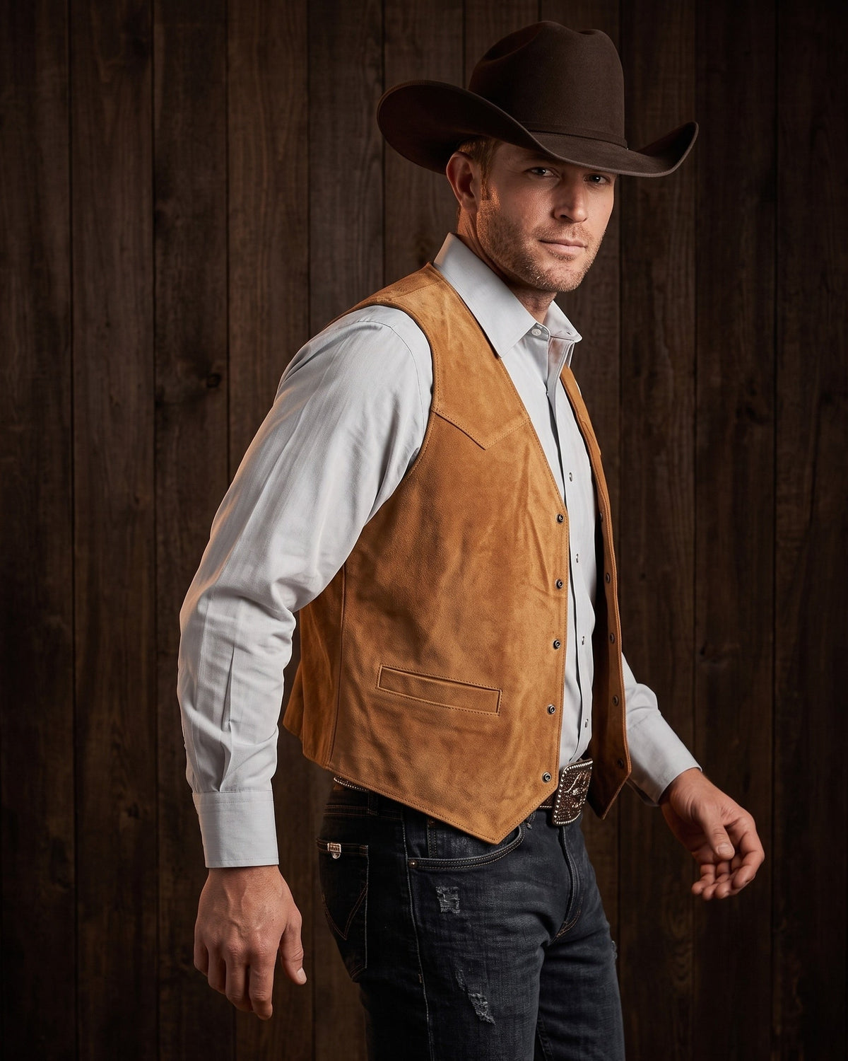 HUGO LAURENT™ | Brushed Suede Look Vest