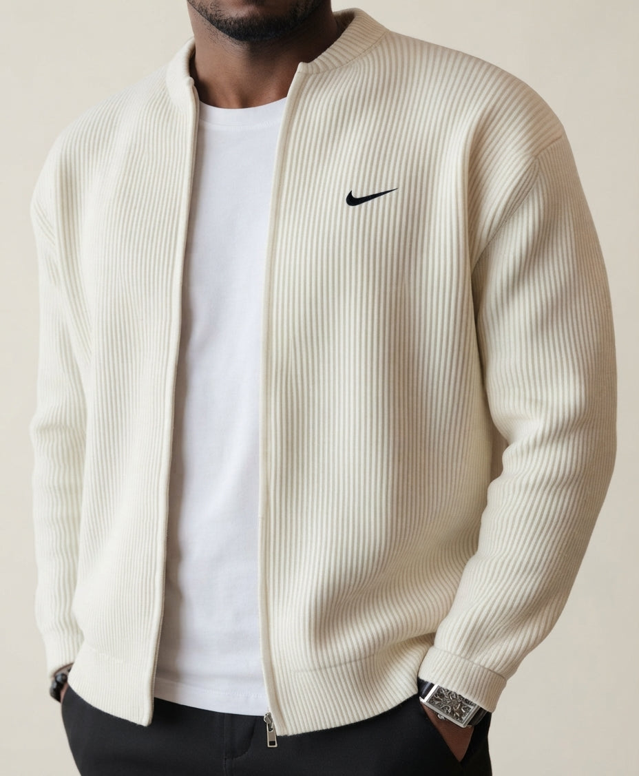 HUGO LAURENT™ | Ribbed Knit Cardigan Jacket with Zipper