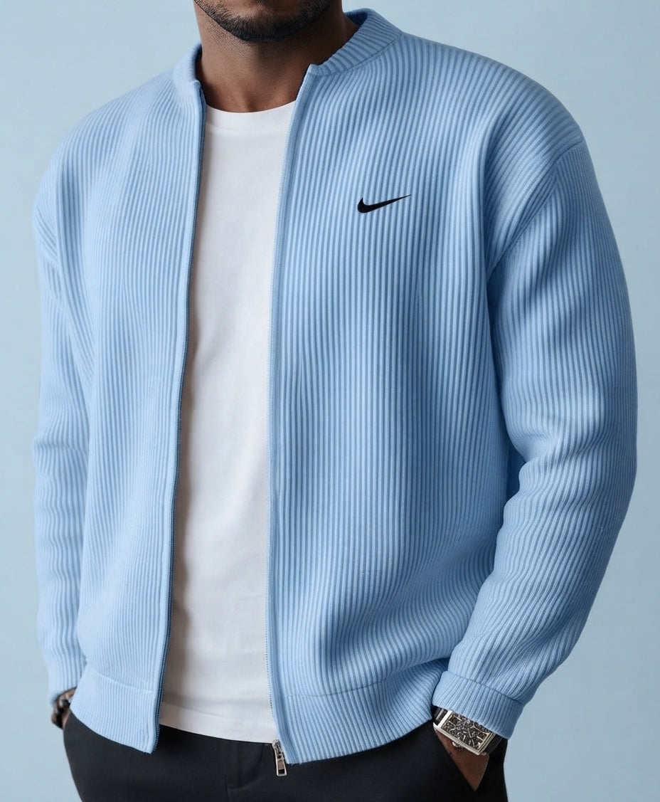 HUGO LAURENT™ | Ribbed Knit Cardigan Jacket with Zipper