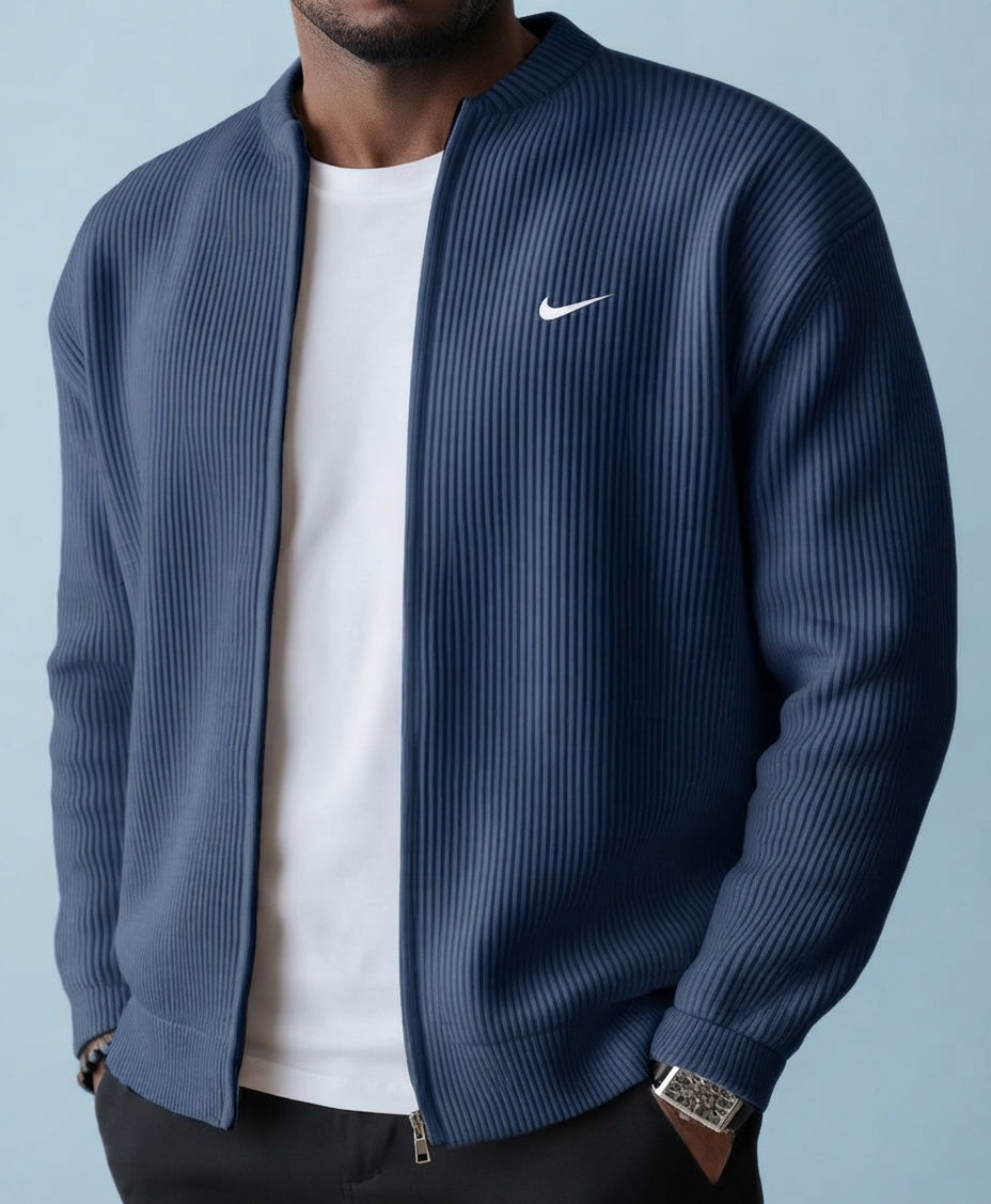 HUGO LAURENT™ | Ribbed Knit Cardigan Jacket with Zipper