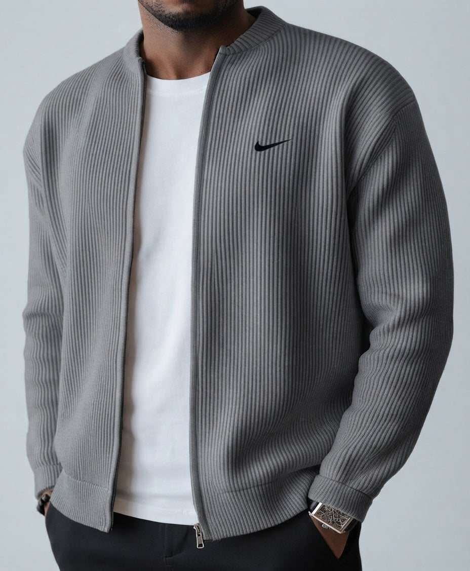 HUGO LAURENT™ | Ribbed Knit Cardigan Jacket with Zipper