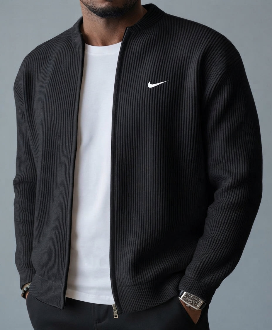 HUGO LAURENT™ | Ribbed Knit Cardigan Jacket with Zipper