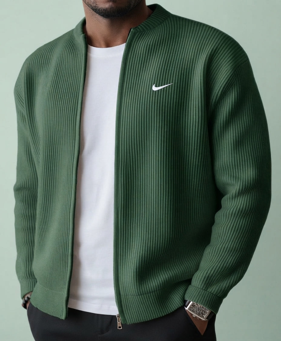 HUGO LAURENT™ | Ribbed Knit Cardigan Jacket with Zipper