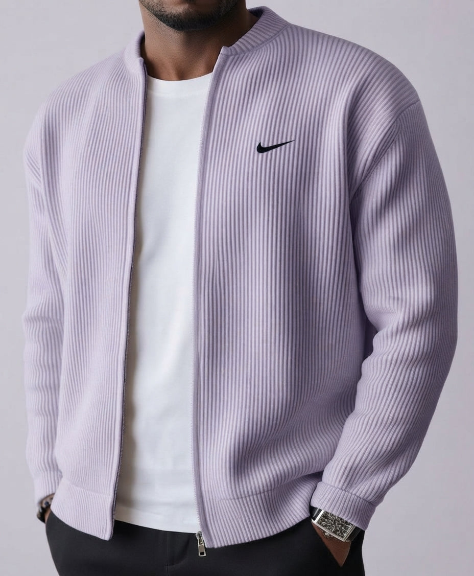 HUGO LAURENT™ | Ribbed Knit Cardigan Jacket with Zipper