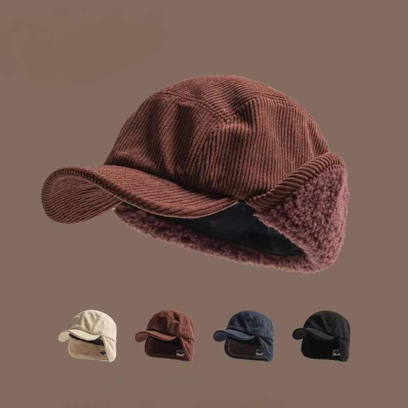 HUGO LAURENT™ | Frostline Corduroy Earflap Cap