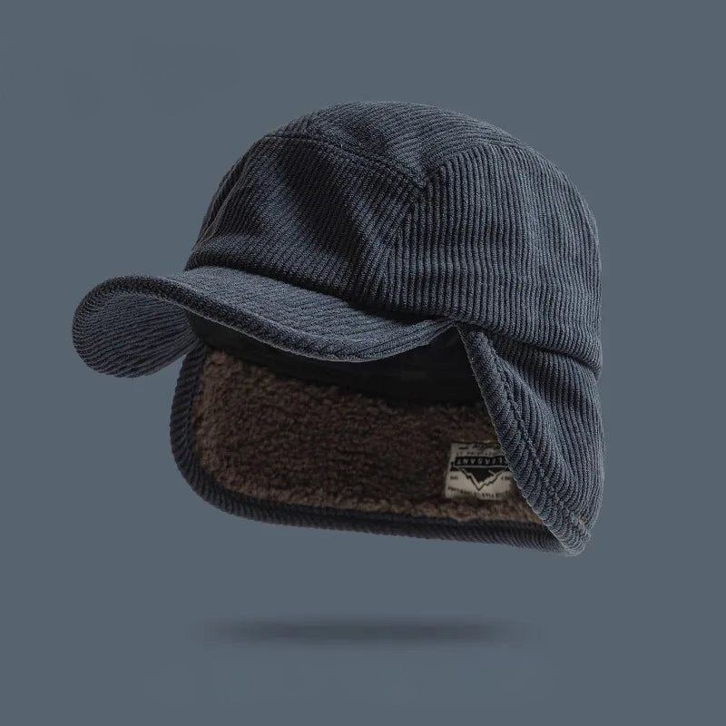 HUGO LAURENT™ | Frostline Corduroy Earflap Cap