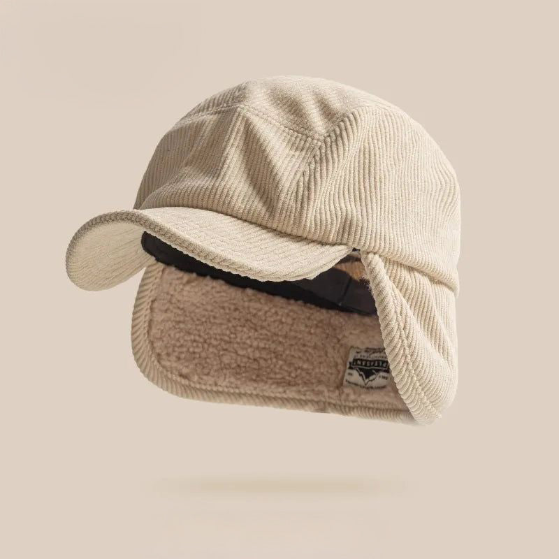 HUGO LAURENT™ | Frostline Corduroy Earflap Cap