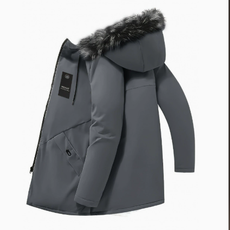 HUGO LAURENT™ | Men's Windproof Hooded Thermal Mid-Length Parka Jacket