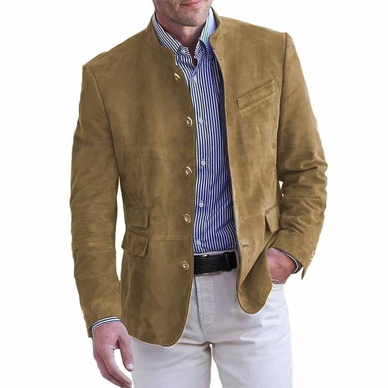 HUGO LAURENT™ | Men's Collar Suede Blazer